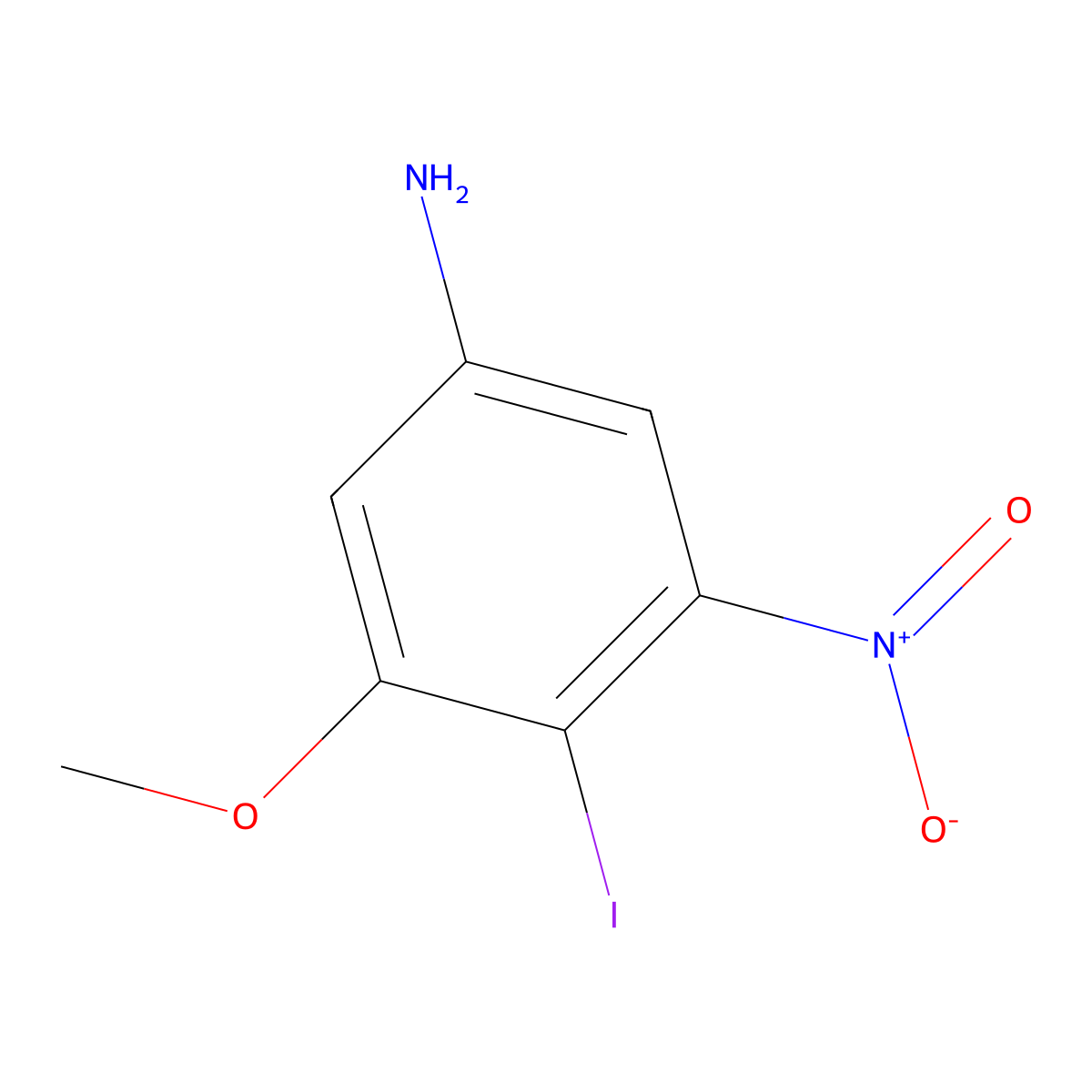 4-Iodo-3-methoxy-5-nitroaniline molecular structure, CAS 2092773-94-7