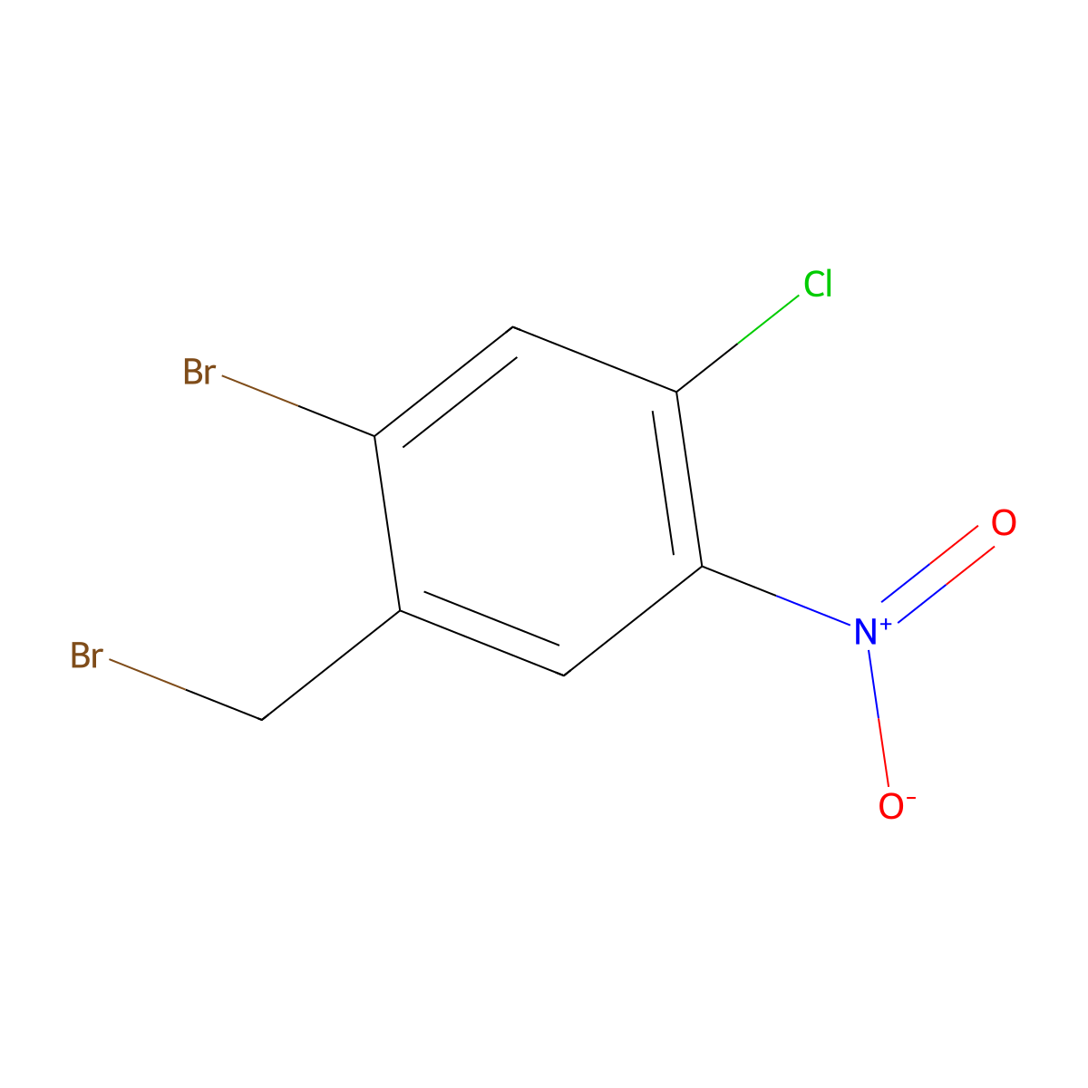 1-Bromo-2-(bromomethyl)-5-chloro-4-nitrobenzene molecular structure, CAS 2092775-65-8