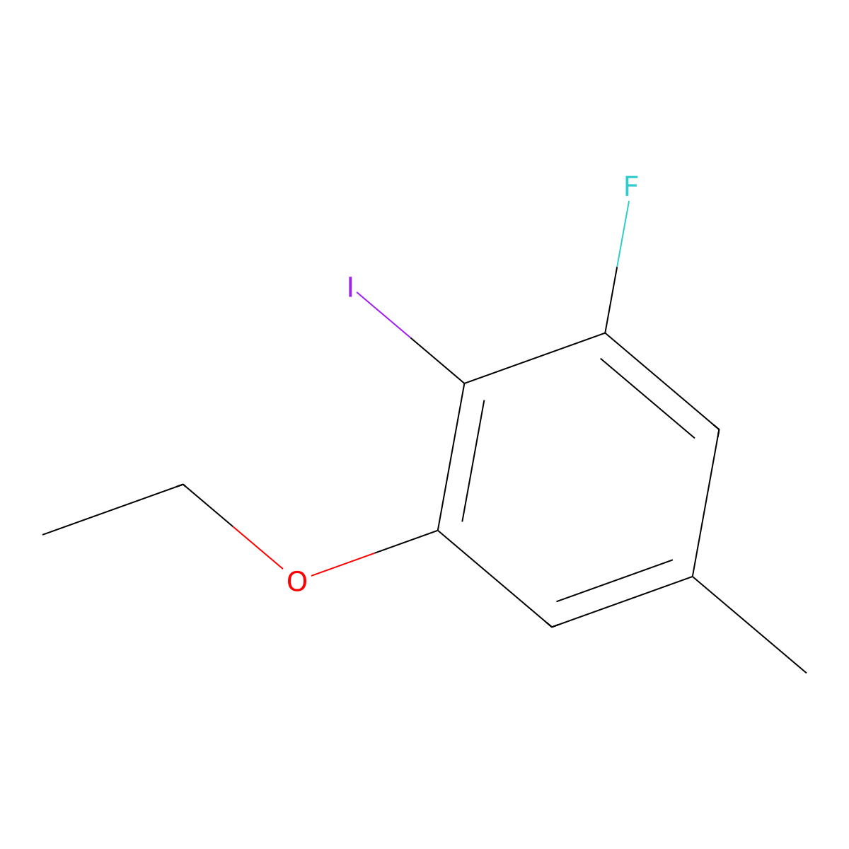 1-Ethoxy-3-fluoro-2-iodo-5-methylbenZene molecular structure, CAS 2092781-44-5