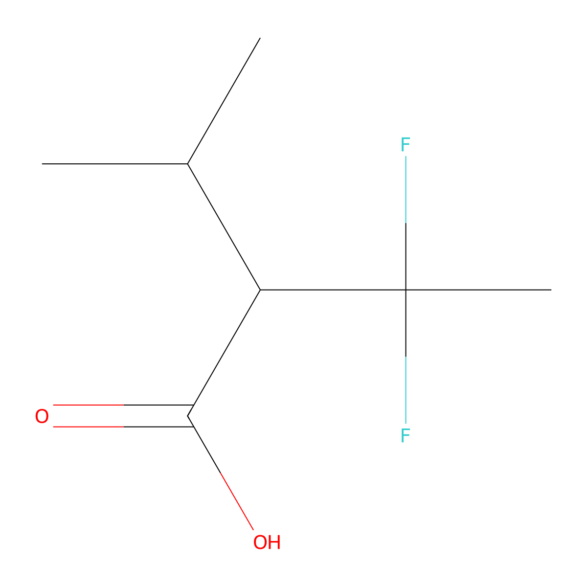 2-(1,1-Difluoroethyl)-3-methylbutanoic acid molecular structure, CAS 2092784-34-2