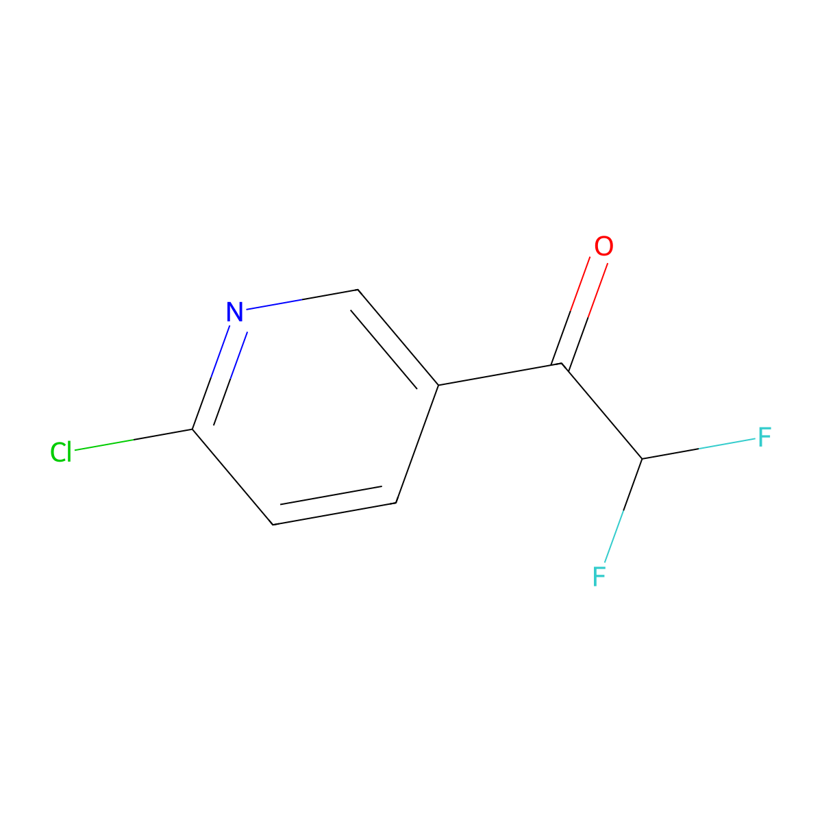 1-(6-Chloropyridin-3-yl)-2,2-difluoroethanone molecular structure, CAS 2092784-78-4