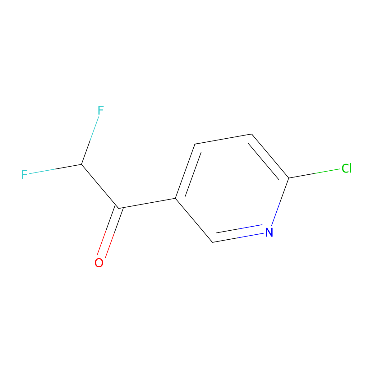 1-(6-Chloropyridin-3-yl)-2,2-difluoroethanone molecular structure, CAS 2092784-78-4