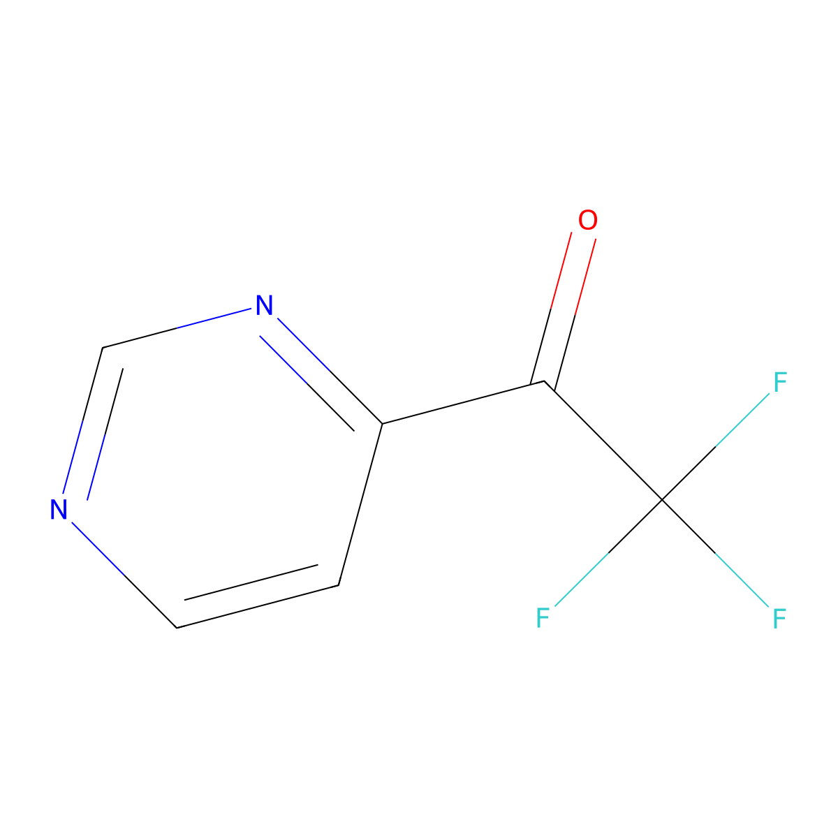 2,2,2-Trifluoro-1-(pyrimidin-4-yl)ethan-1-one molecular structure, CAS 2092784-96-6