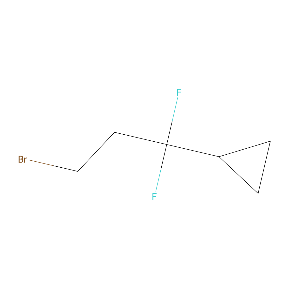 (3-Bromo-1,1-difluoropropyl)cyclopropane molecular structure, CAS 2092786-30-4