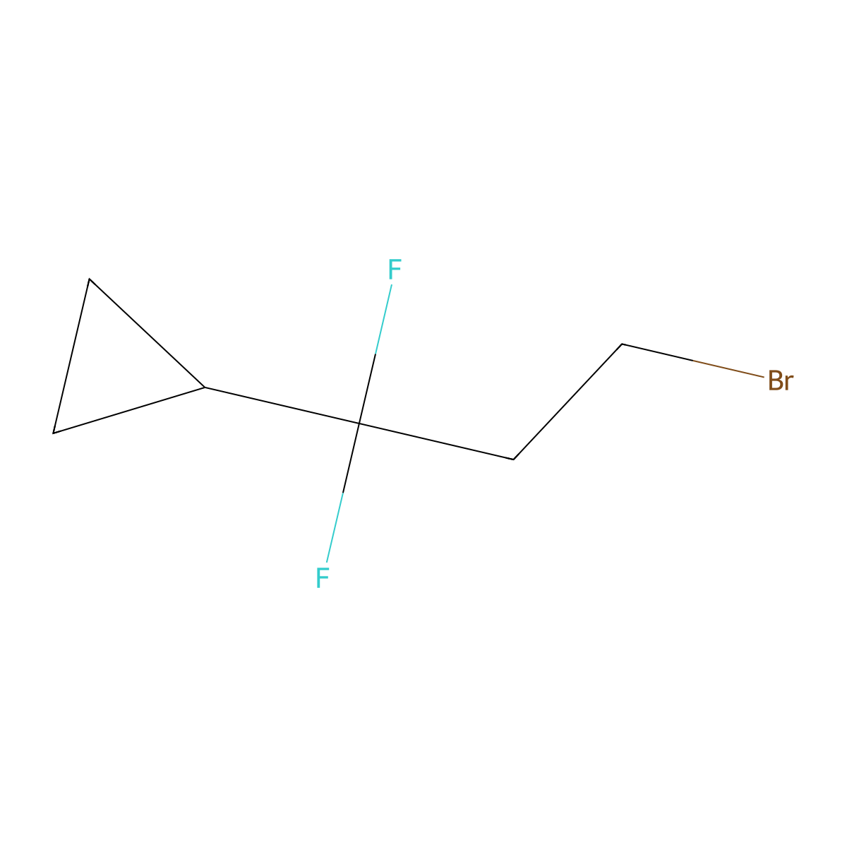 (3-Bromo-1,1-difluoropropyl)cyclopropane molecular structure, CAS 2092786-30-4
