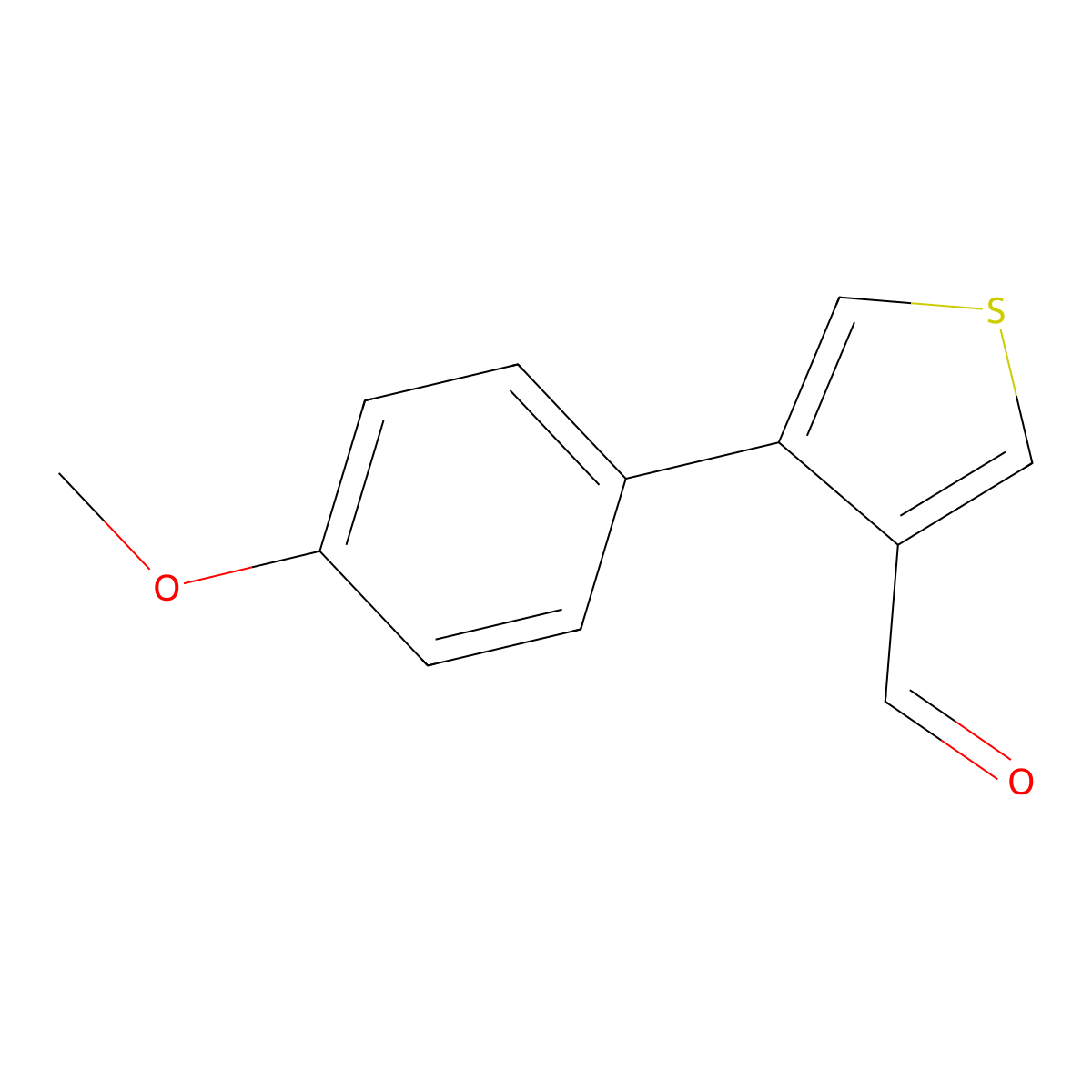 4-(4-Methoxyphenyl)thiophene-3-carbaldehyde molecular structure, CAS 2092787-08-9