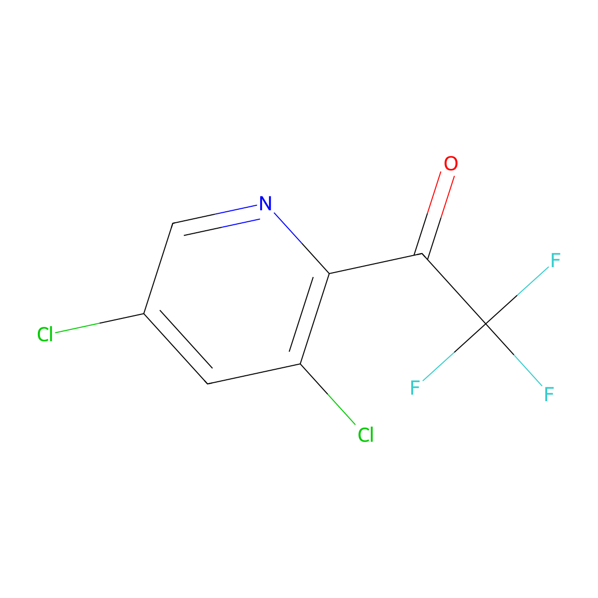 1-(3,5-Dichloropyridin-2-yl)-2,2,2-trifluoroethan-1-one molecular structure, CAS 2092787-30-7