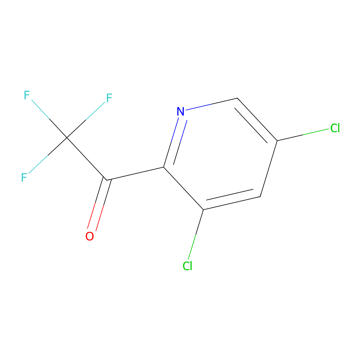 1-(3,5-Dichloropyridin-2-yl)-2,2,2-trifluoroethan-1-one molecular structure, CAS 2092787-30-7