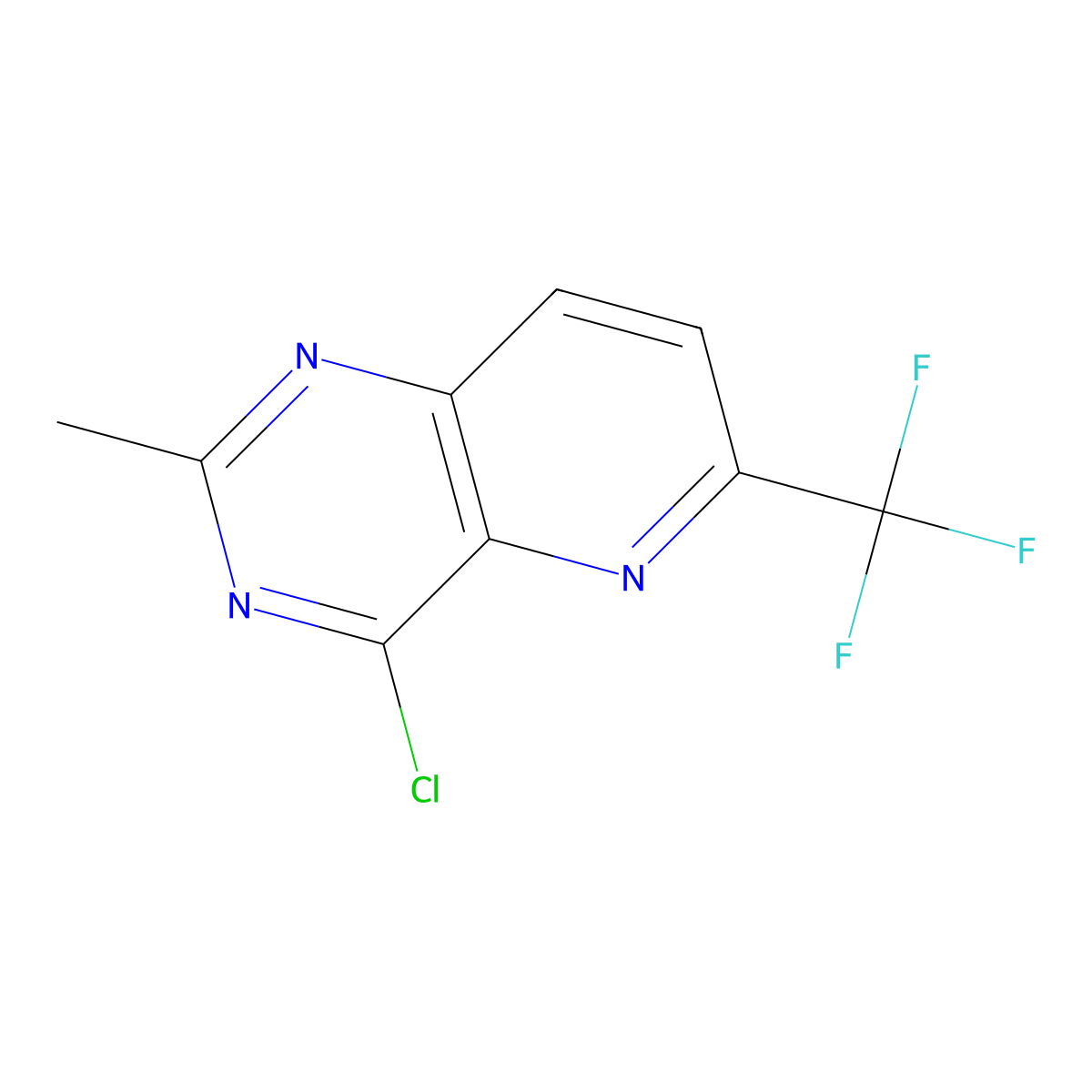 4-Chloro-2-methyl-6-(trifluoromethyl)pyrido[3,2-d]pyrimidine molecular structure, CAS 2092788-67-3