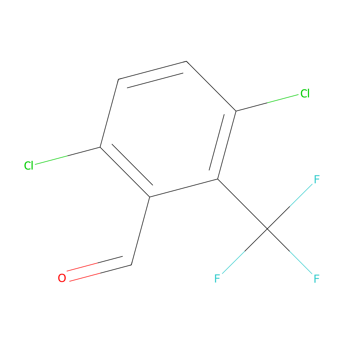 3,6-Dichloro-2-(trifluoromethyl)benzaldehyde molecular structure, CAS 2092790-25-3
