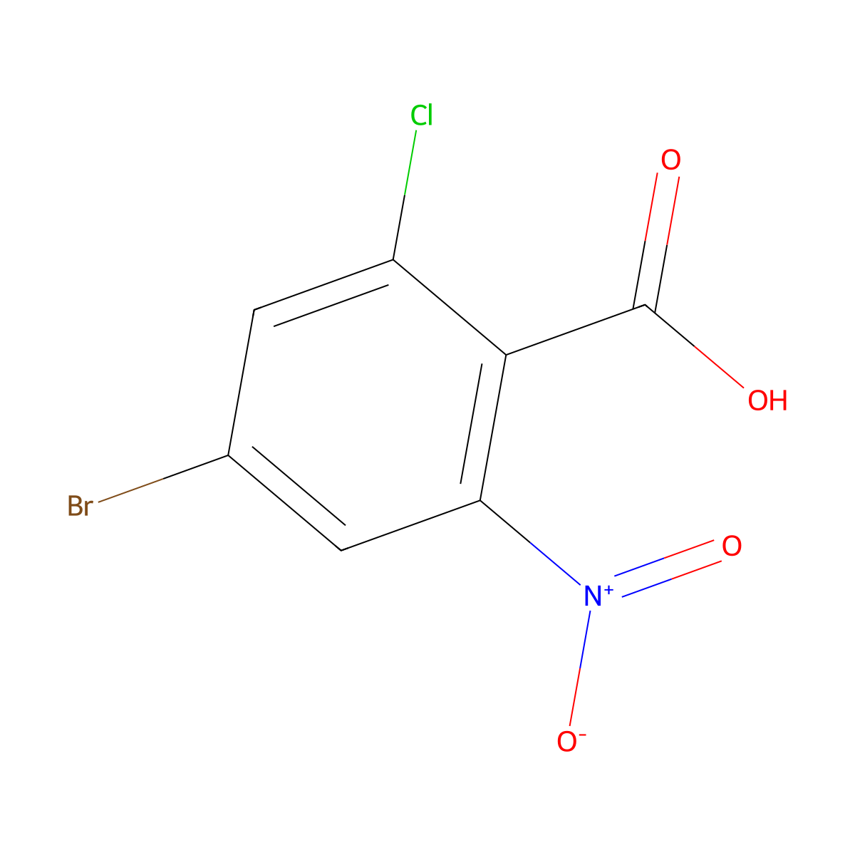 4-Bromo-2-chloro-6-nitrobenzoic acid molecular structure, CAS 2092792-27-1