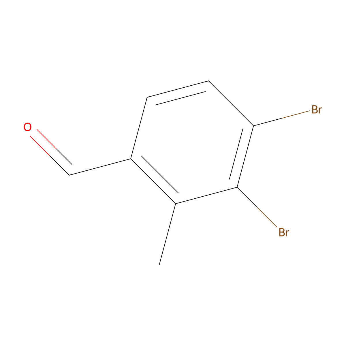 3,4-Dibromo-2-methylbenzaldehyde molecular structure, CAS 2092794-15-3