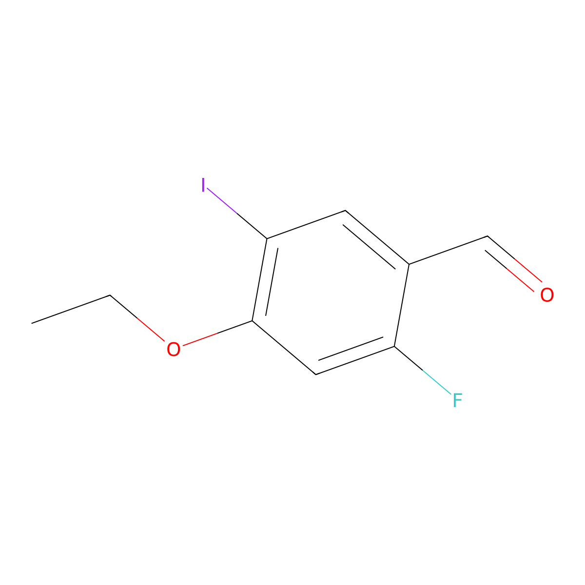 4-Ethoxy-2-fluoro-5-iodobenzaldehyde molecular structure, CAS 2092794-26-6