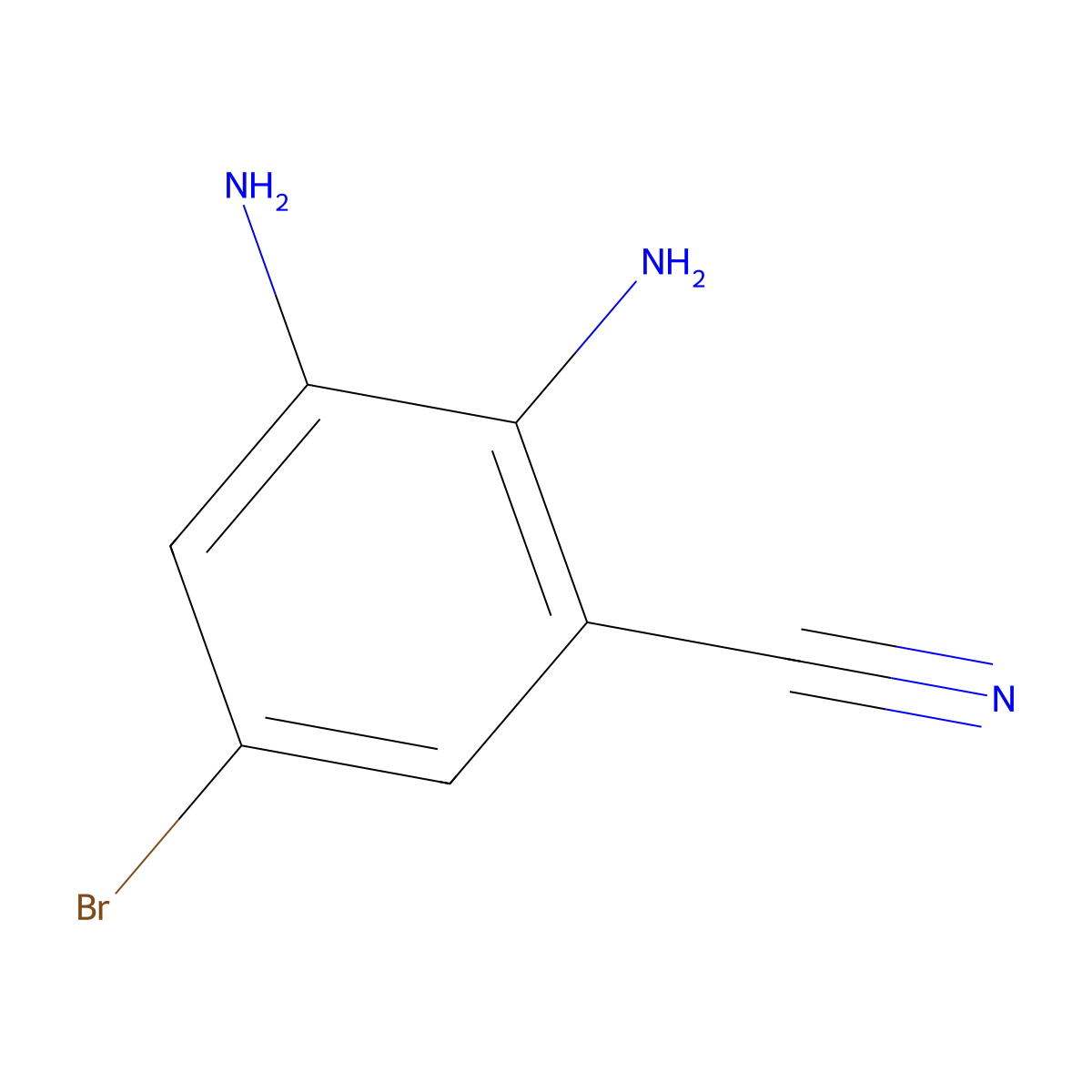 2,3-Diamino-5-bromobenzonitrile molecular structure, CAS 2092795-67-8