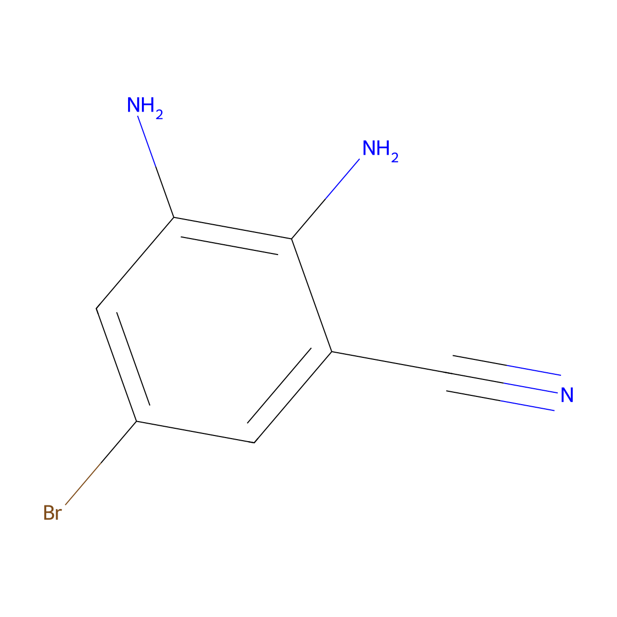2,3-Diamino-5-bromobenzonitrile molecular structure, CAS 2092795-67-8