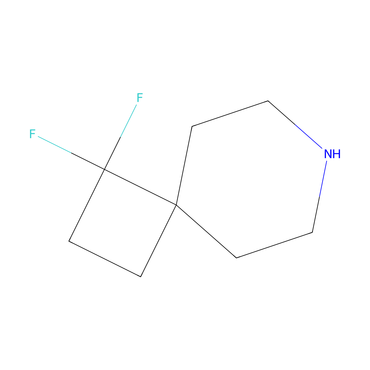 1,1-Difluoro-7-azaspiro[3.5]nonane molecular structure, CAS 2092796-06-8