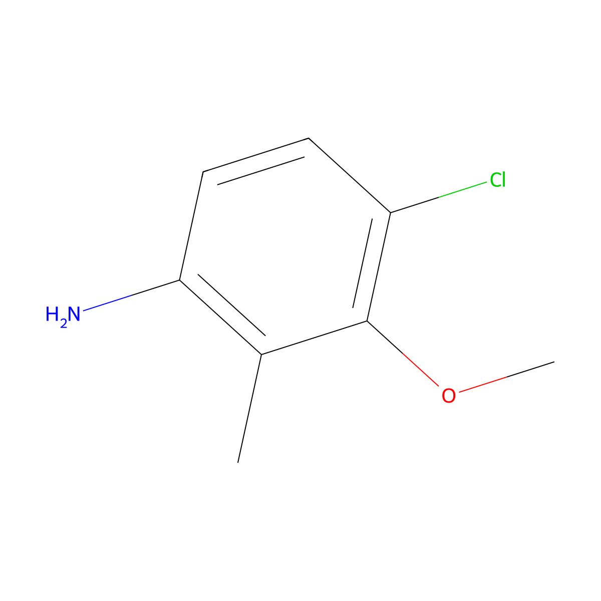 4-Chloro-3-methoxy-2-methylbenzenamine molecular structure, CAS 2092798-76-8