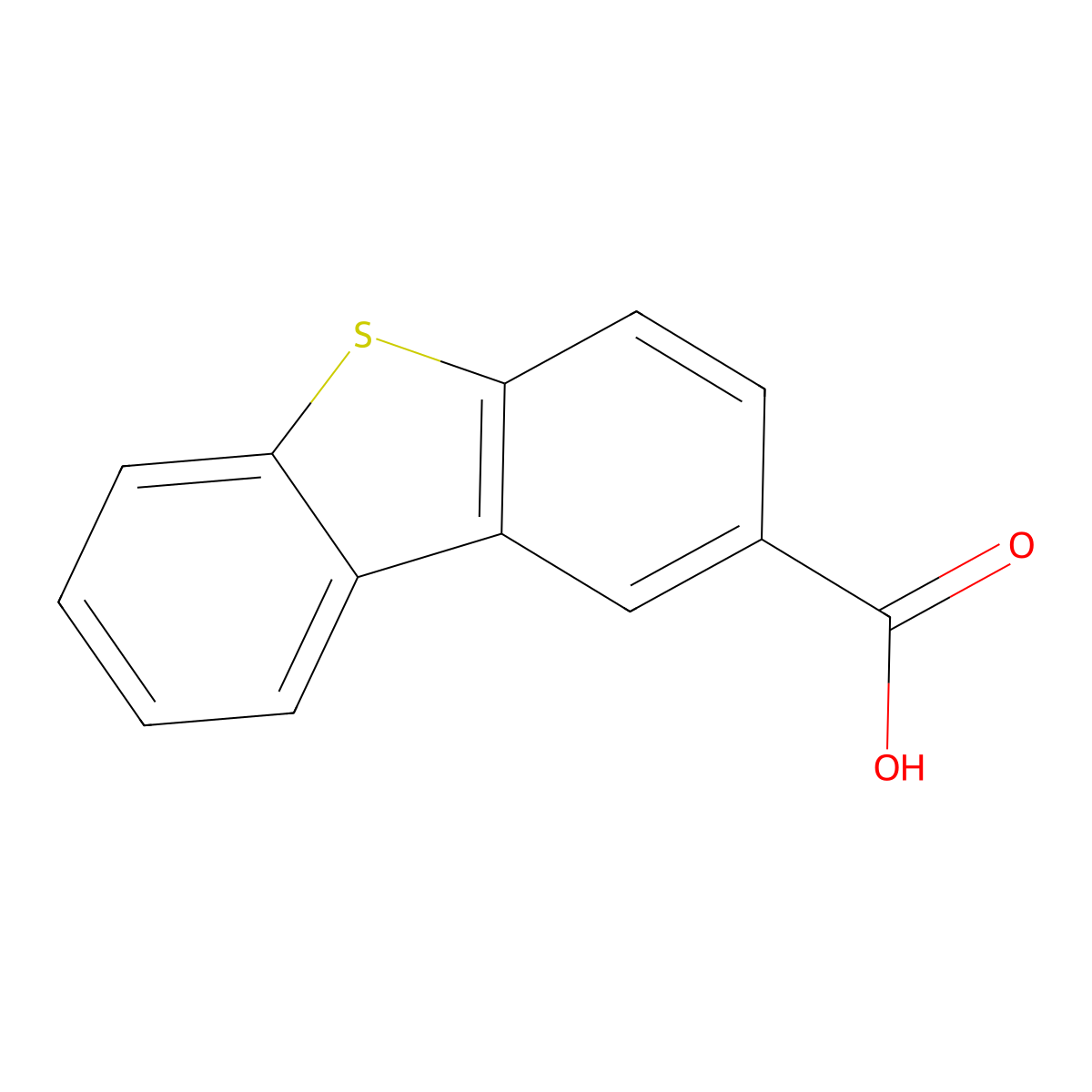 2-Dibenzothiophenecarboxylic acid molecular structure, CAS 20928-05-6