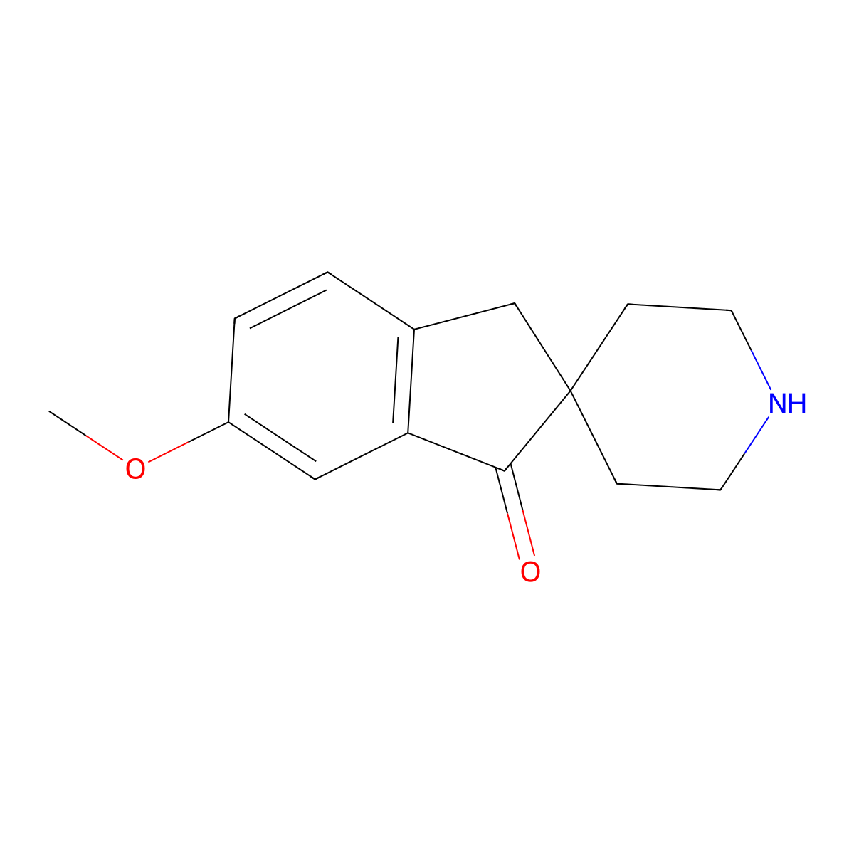 6-Methoxyspiro[indene-2,4'-piperidin]-1(3H)-one molecular structure, CAS 209280-25-1