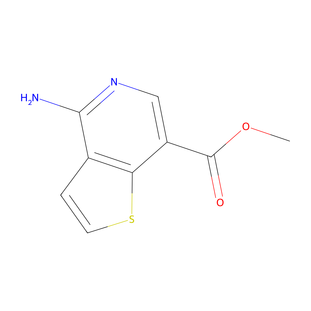 Methyl 4-aminothieno[3,2-c]pyridine-7-carboxylate molecular structure, CAS 2092800-09-2