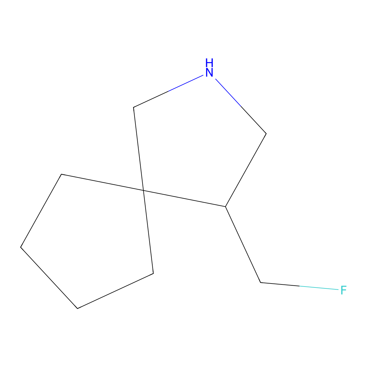4-(Fluoromethyl)-2-azaspiro[4.4]nonane molecular structure, CAS 2092801-29-9