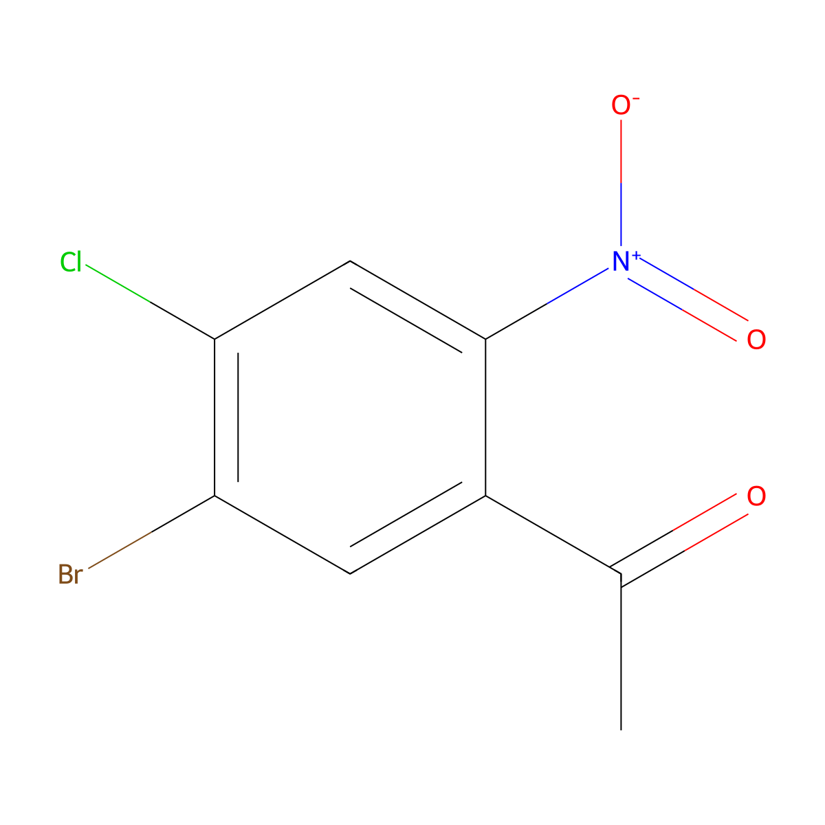 1-(5-Bromo-4-chloro-2-nitrophenyl)ethanone molecular structure, CAS 2092803-46-6