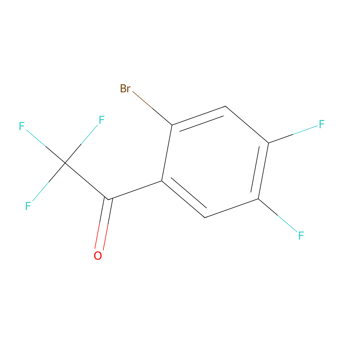 1-(2-Bromo-4,5-difluorophenyl)-2,2,2-trifluoroethan-1-one molecular structure, CAS 2092805-19-9