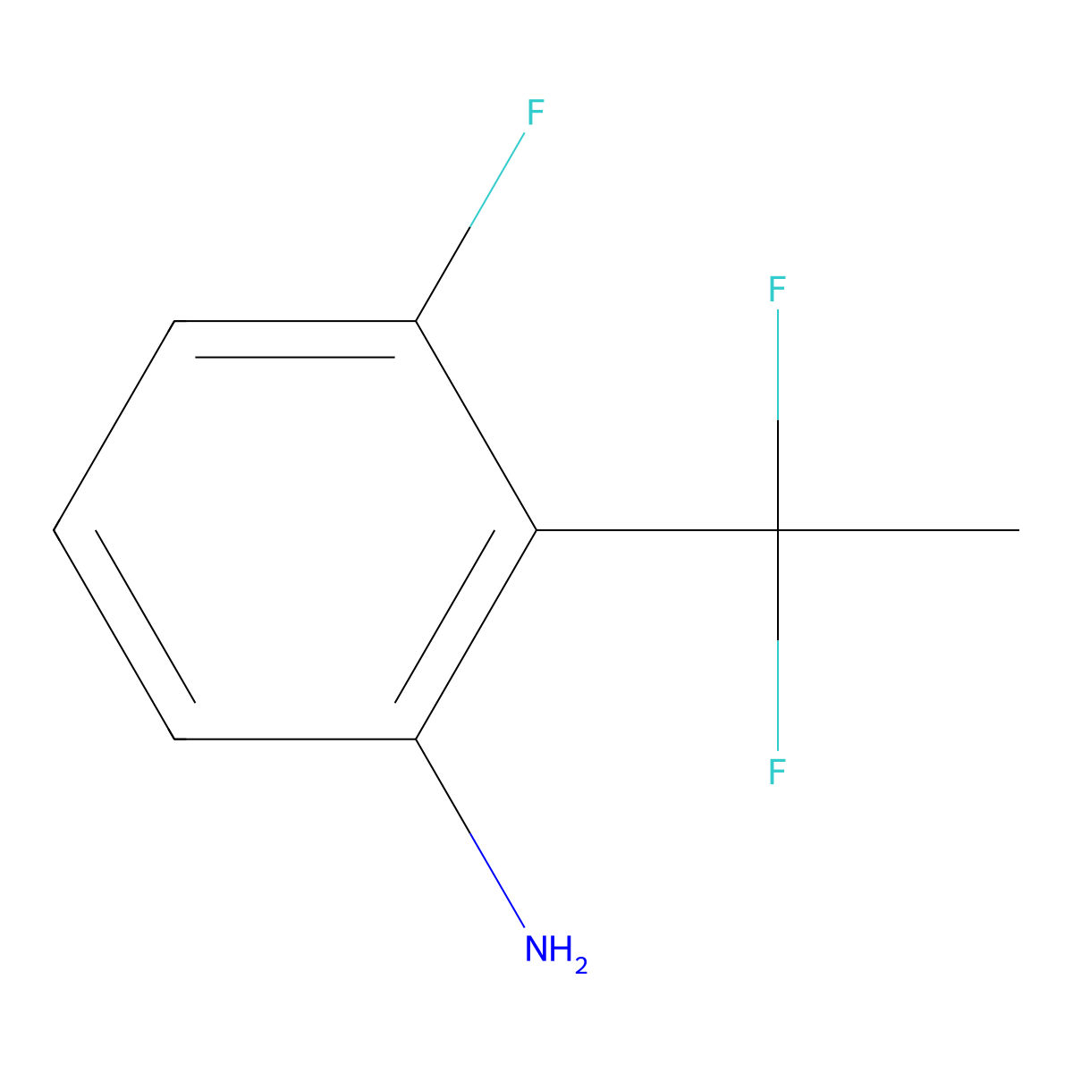 2-(1,1-Difluoroethyl)-3-fluoroaniline molecular structure, CAS 2092808-91-6