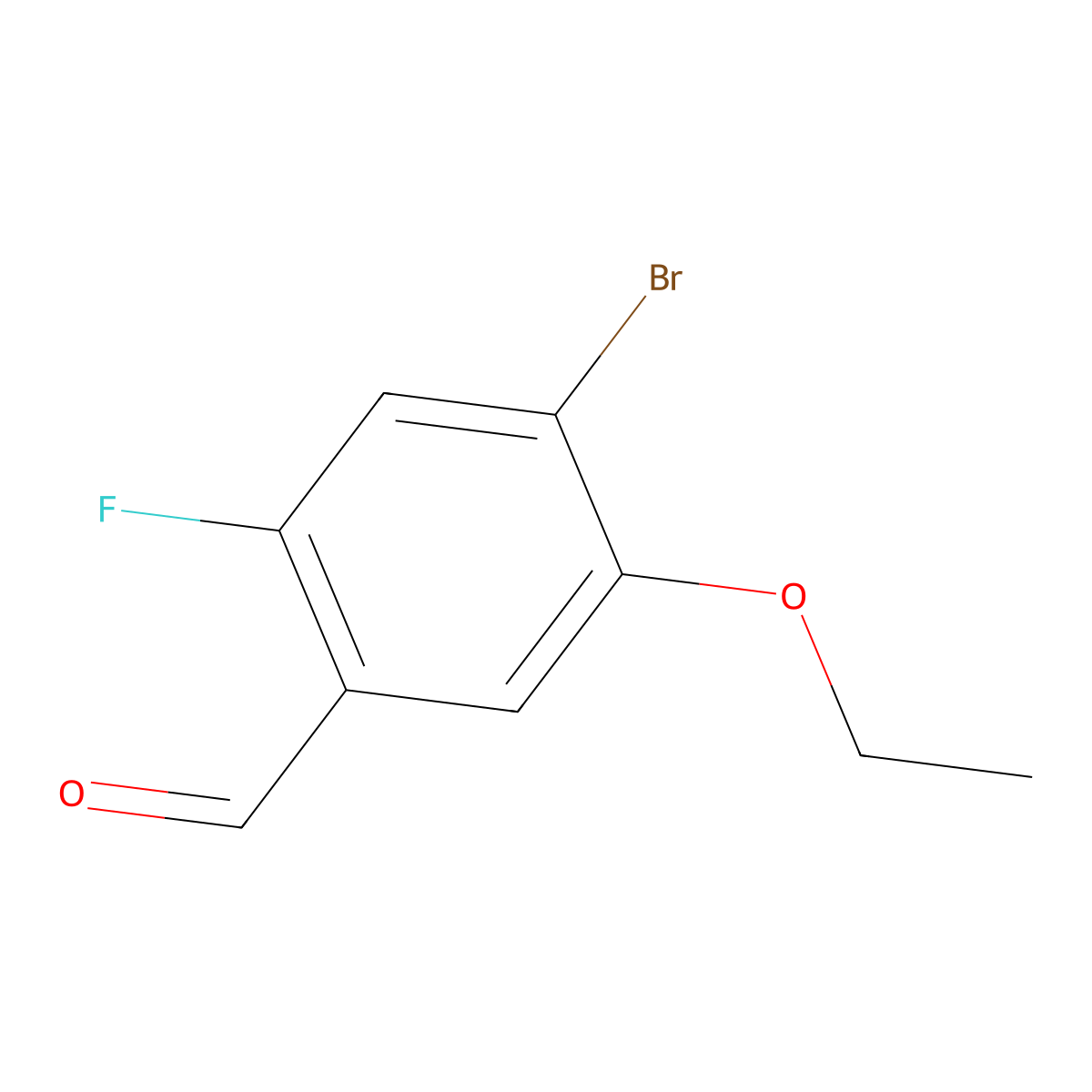 4-Bromo-5-ethoxy-2-fluorobenzaldehyde molecular structure, CAS 2092819-43-5