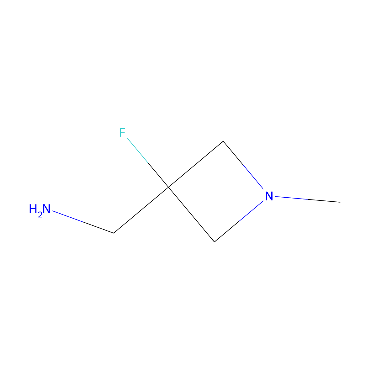(3-Fluoro-1-methylazetidin-3-yl)methanamine molecular structure, CAS 2092825-20-0