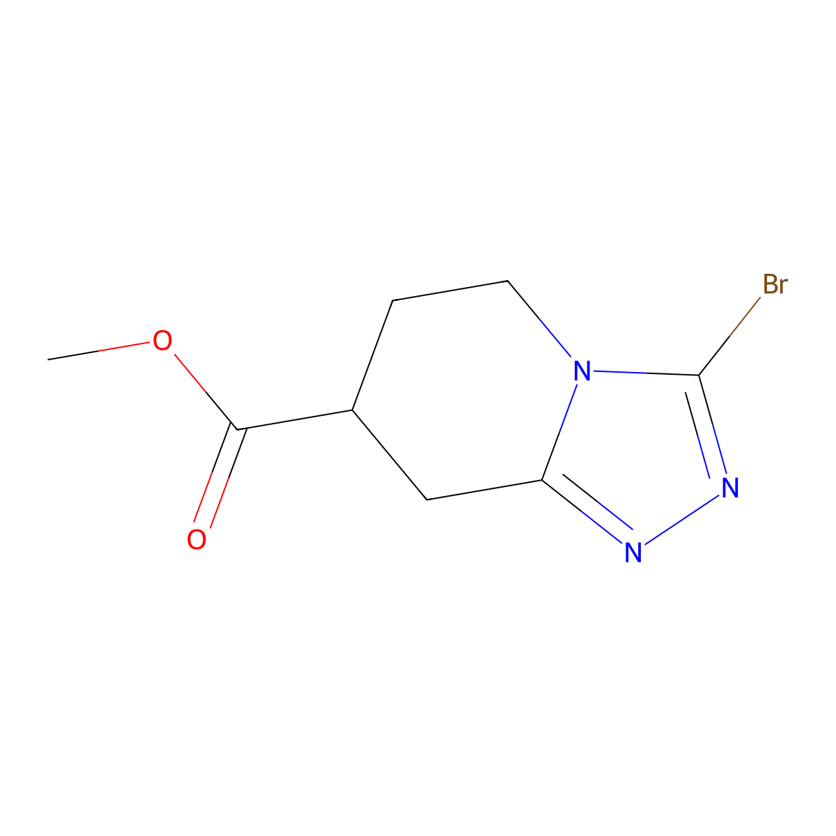 methyl3-bromo-5H,6H,7H,8H-[1,2,4]triazolo[4,3-a]pyridine-7-carboxylate molecular structure, CAS 2092826-50-9