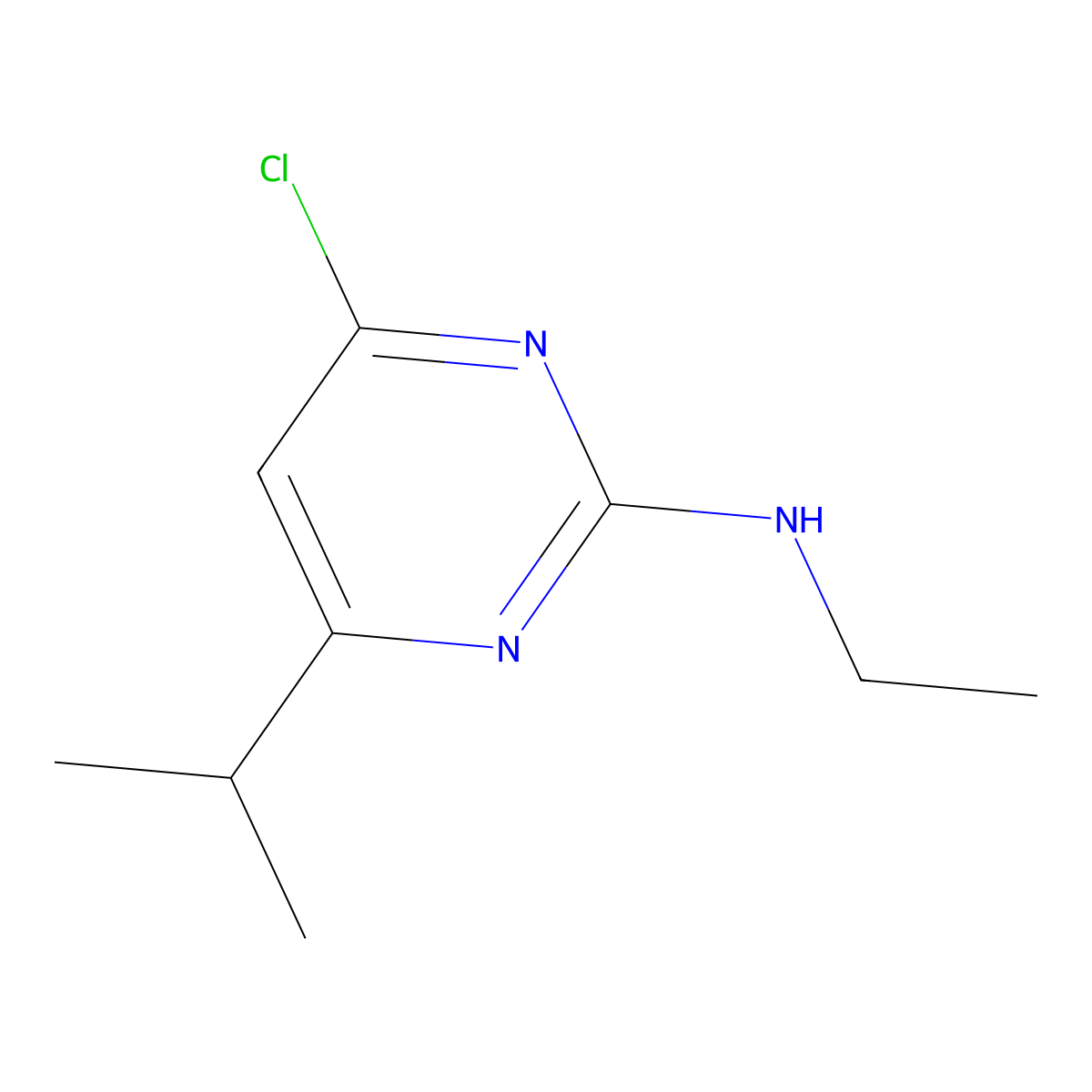 4-Chloro-N-ethyl-6-(propan-2-yl)pyrimidin-2-amine molecular structure, CAS 2092828-80-1