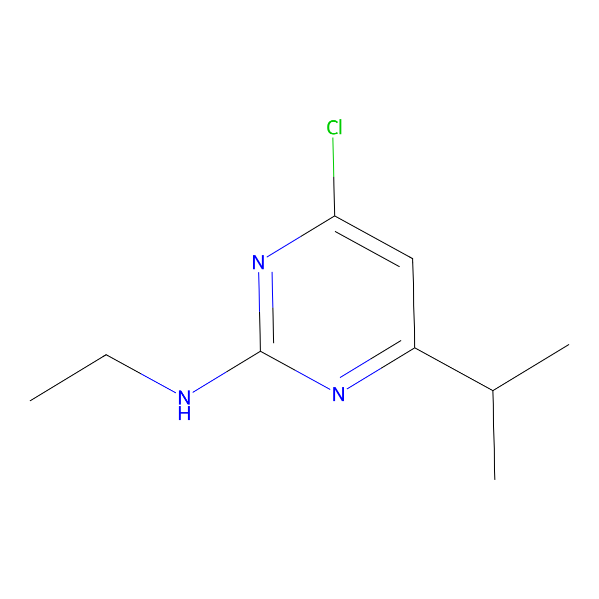 4-Chloro-N-ethyl-6-(propan-2-yl)pyrimidin-2-amine molecular structure, CAS 2092828-80-1