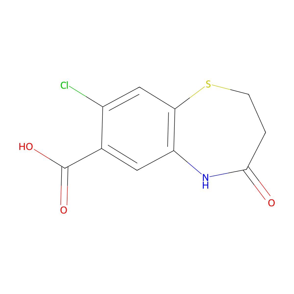 8-Chloro-4-oxo-2,3,4,5-tetrahydro-1,5-benzothiazepine-7-carboxylic acid molecular structure, CAS 2092829-66-6