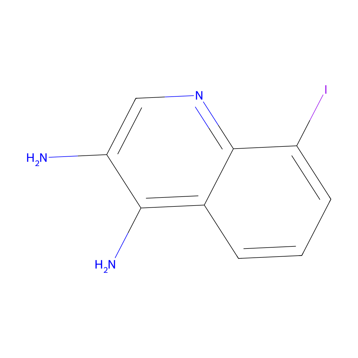 8-Iodoquinoline-3,4-diamine molecular structure, CAS 2092831-83-7