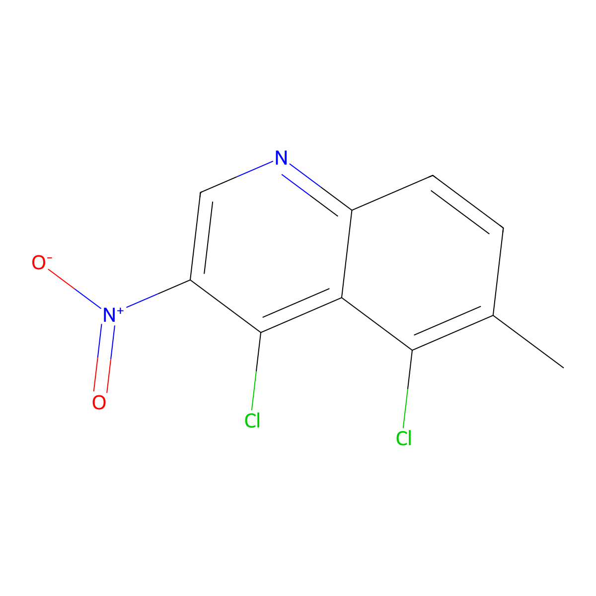 4,5-Dichloro-6-methyl-3-nitroquinoline molecular structure, CAS 2092834-95-0