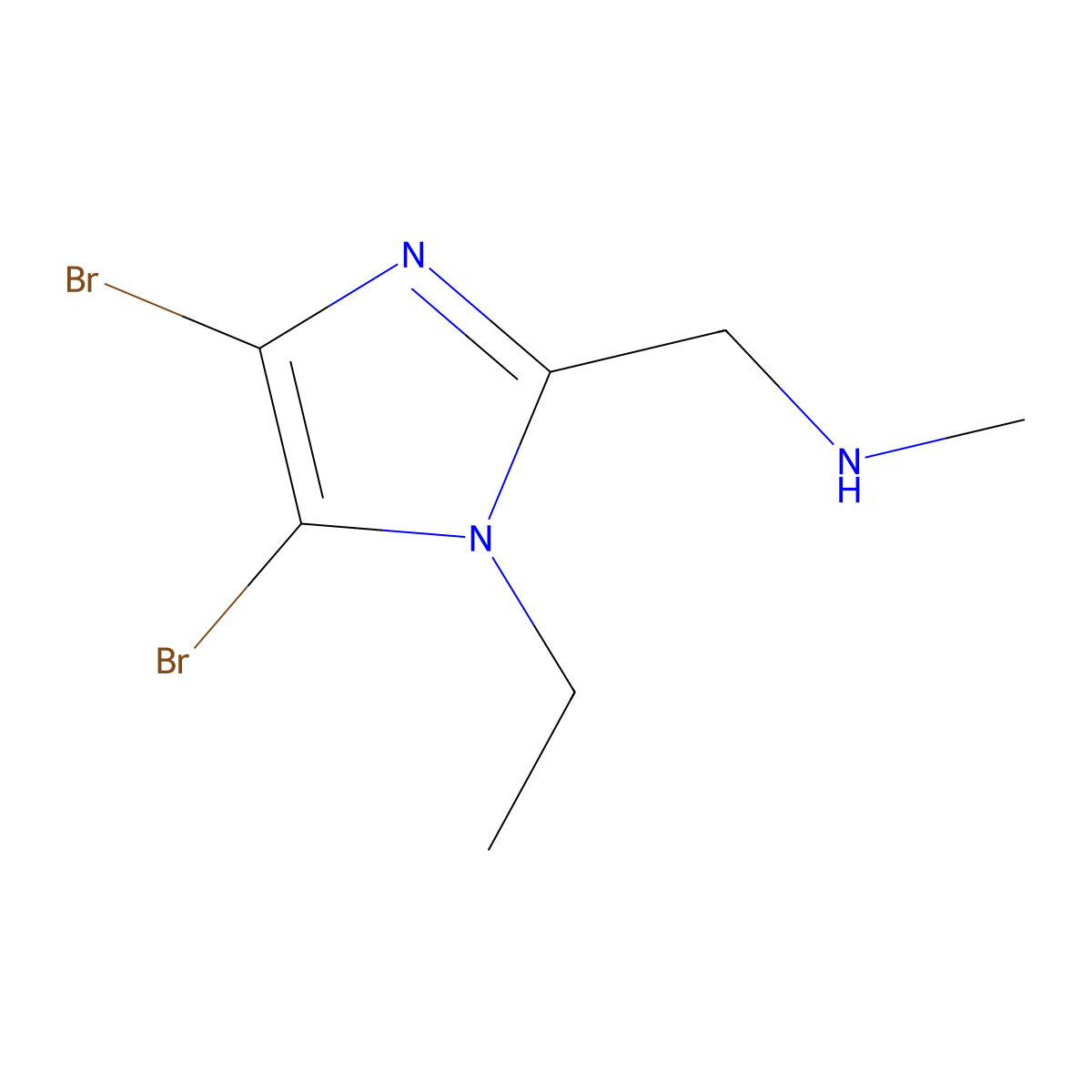 [(4,5-Dibromo-1-ethyl-1H-imidazol-2-yl)methyl](methyl)amine molecular structure, CAS 2092836-02-5