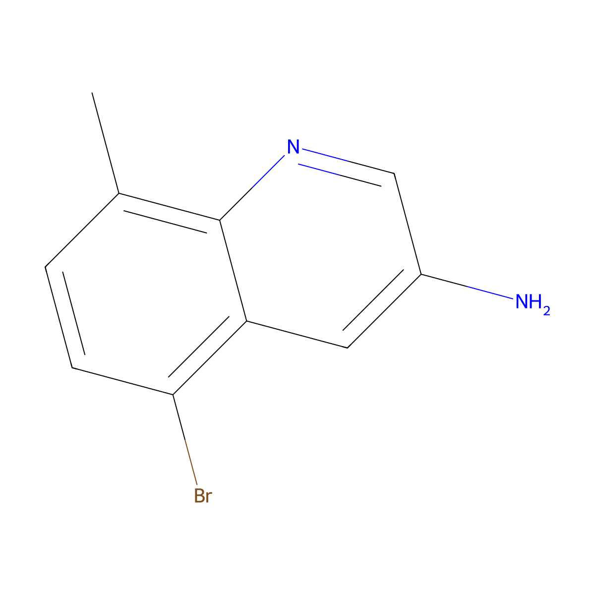 5-Bromo-8-methylquinolin-3-amine molecular structure, CAS 2092836-05-8