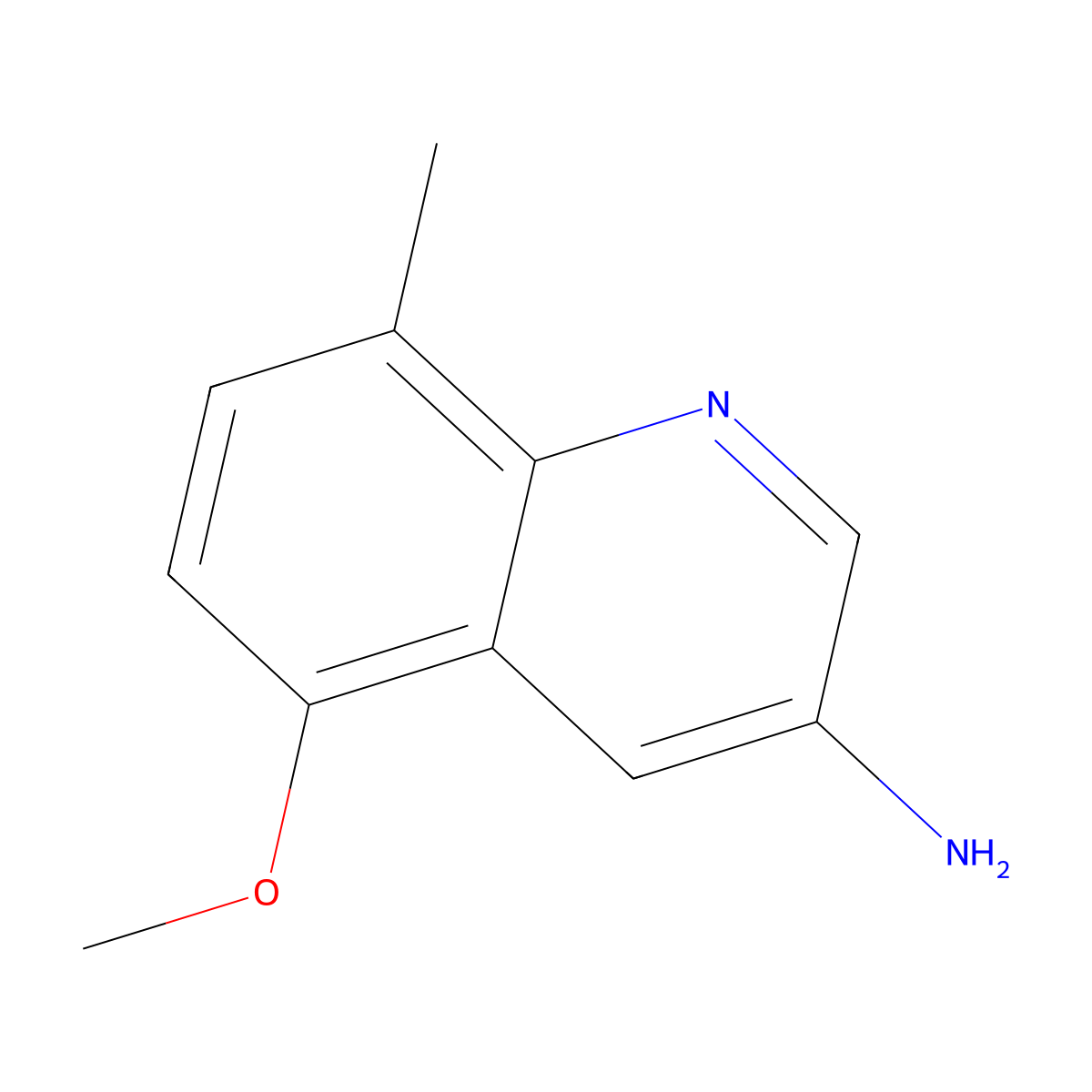 5-Methoxy-8-methylquinolin-3-amine molecular structure, CAS 2092836-10-5