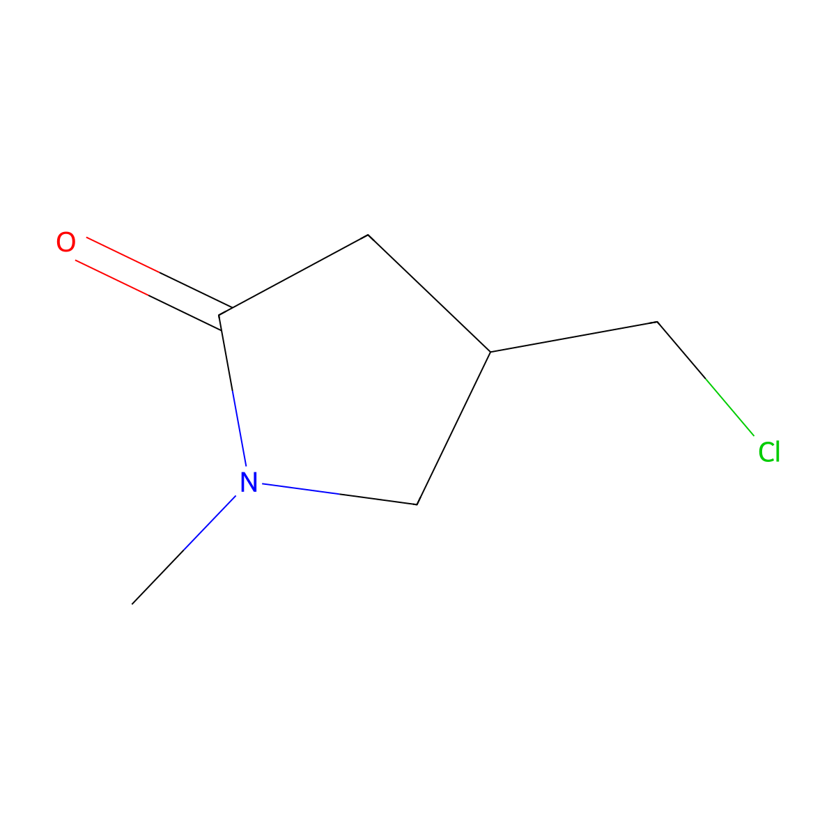 4-(Chloromethyl)-1-methylpyrrolidin-2-one molecular structure, CAS 2092849-31-3