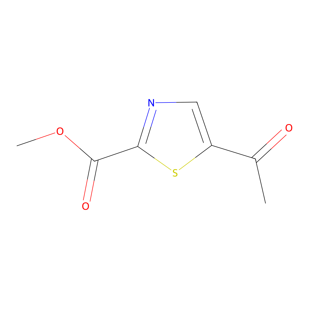 Methyl 5-acetylthiazole-2-carboxylate molecular structure, CAS 2092850-81-0