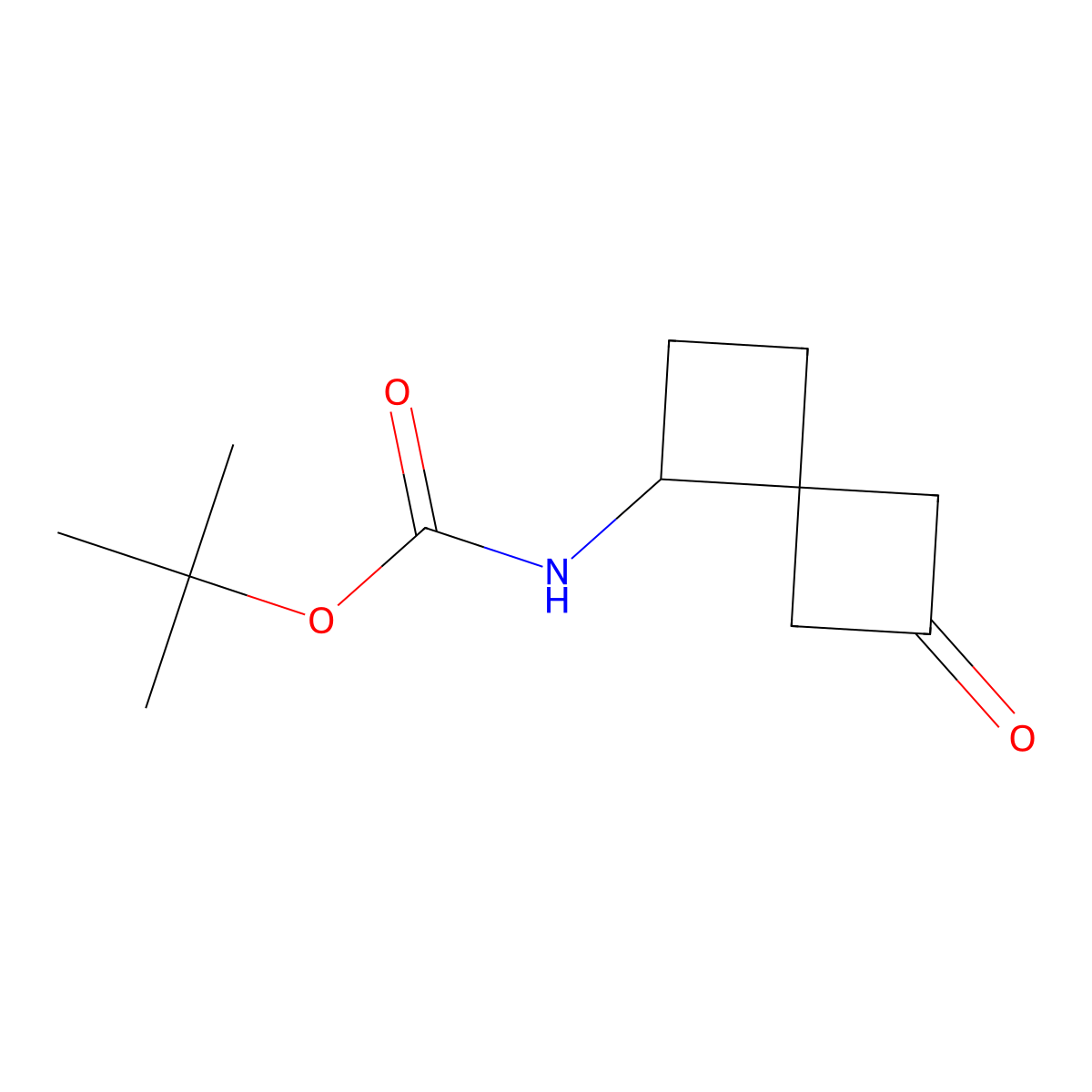 tert-butyl N-{6-oxospiro[3.3]heptan-1-yl}carbamate molecular structure, CAS 2092853-45-5