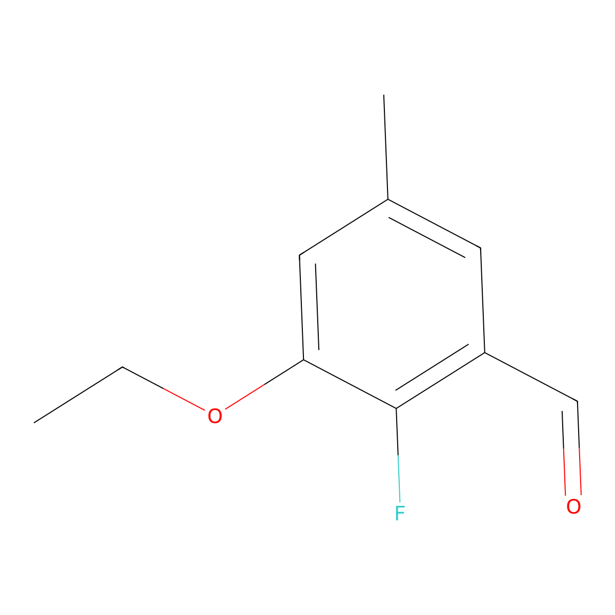 3-Ethoxy-2-fluoro-5-methylbenzaldehyde molecular structure, CAS 2092856-63-6