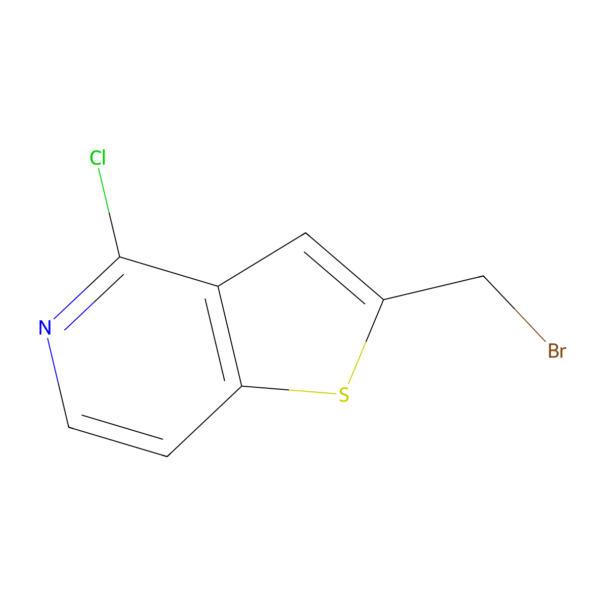 2-(Bromomethyl)-4-chlorothieno[3,2-c]pyridine molecular structure, CAS 209286-63-5