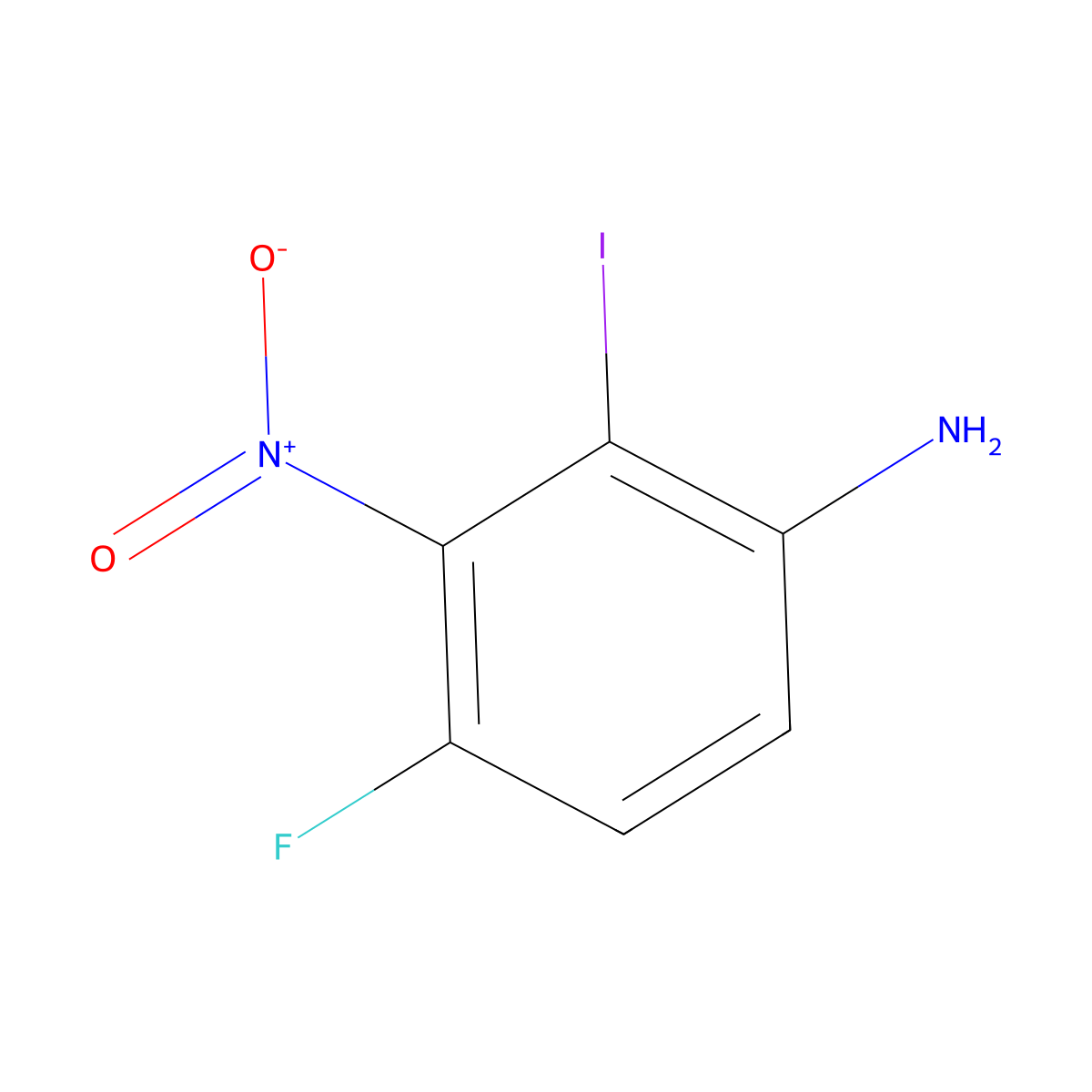 4-Fluoro-3-nitro-2-iodoanline molecular structure, CAS 2092864-95-2