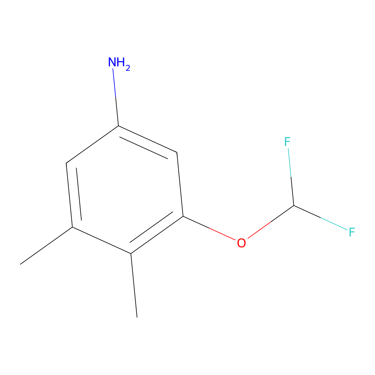 3-(Difluoromethoxy)-4,5-dimethylaniline molecular structure, CAS 2092865-38-6