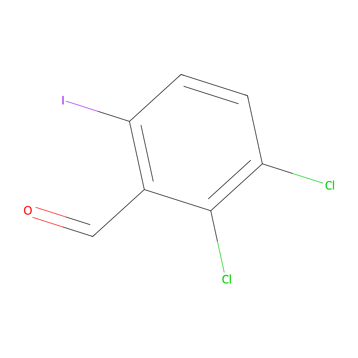 2,3-Dichloro-6-iodobenzaldehyde molecular structure, CAS 2092867-32-6