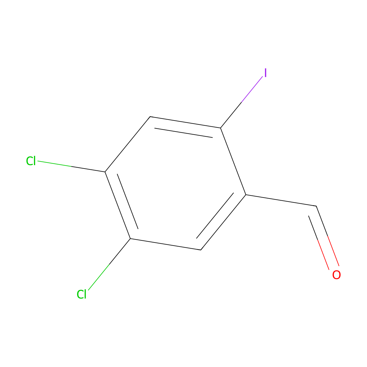 4,5-Dichloro-2-iodobenzaldehyde molecular structure, CAS 2092867-38-2