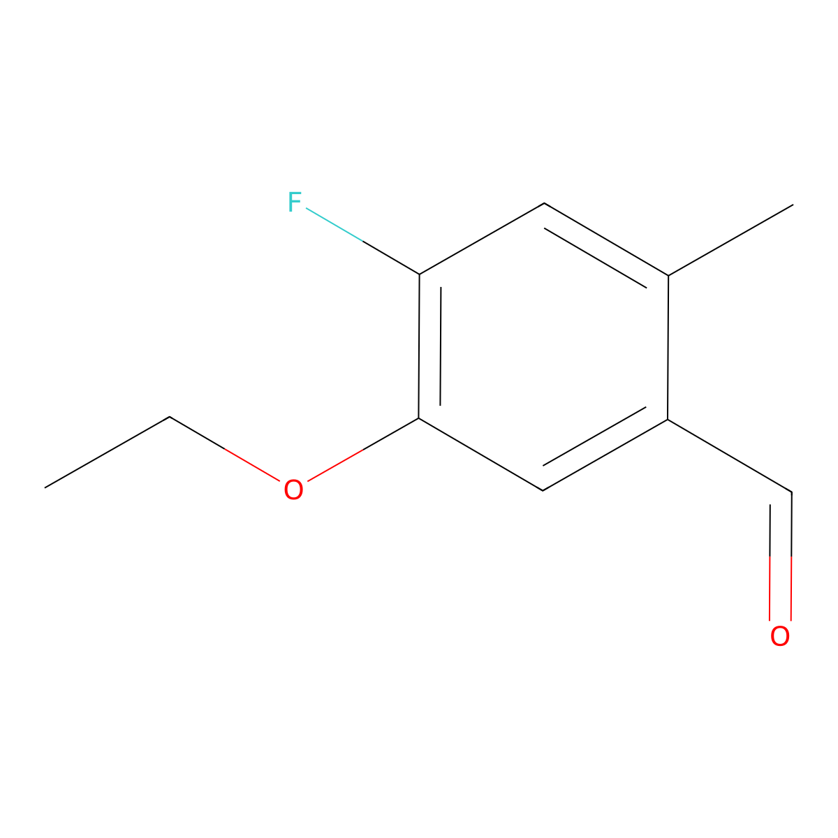 5-Ethoxy-4-fluoro-2-methylbenzaldehyde molecular structure, CAS 2092867-42-8
