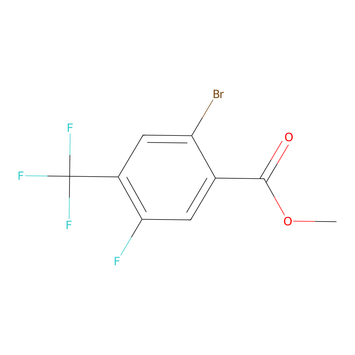 Methyl 2-bromo-5-fluoro-4-(trifluoromethyl)benzoate molecular structure, CAS 2092867-63-3
